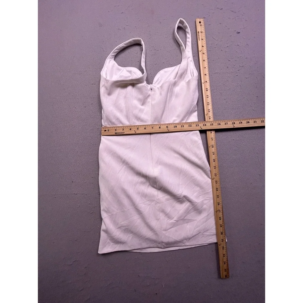 Zara Mini Dress Textured White M Womens